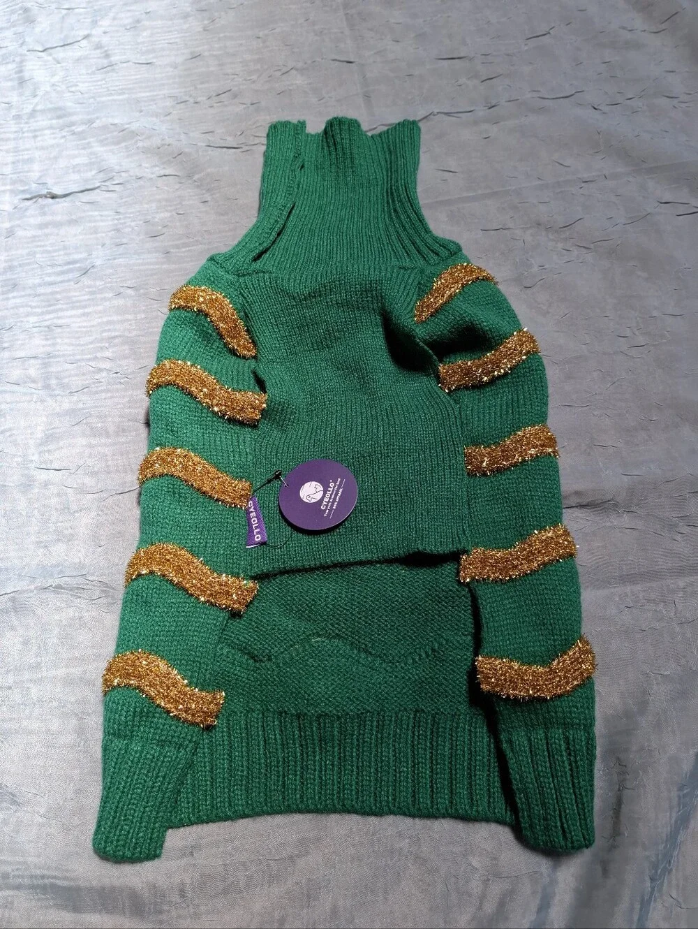 NWT Cyeollo Green Holiday Pom-Pom Dog Sweater